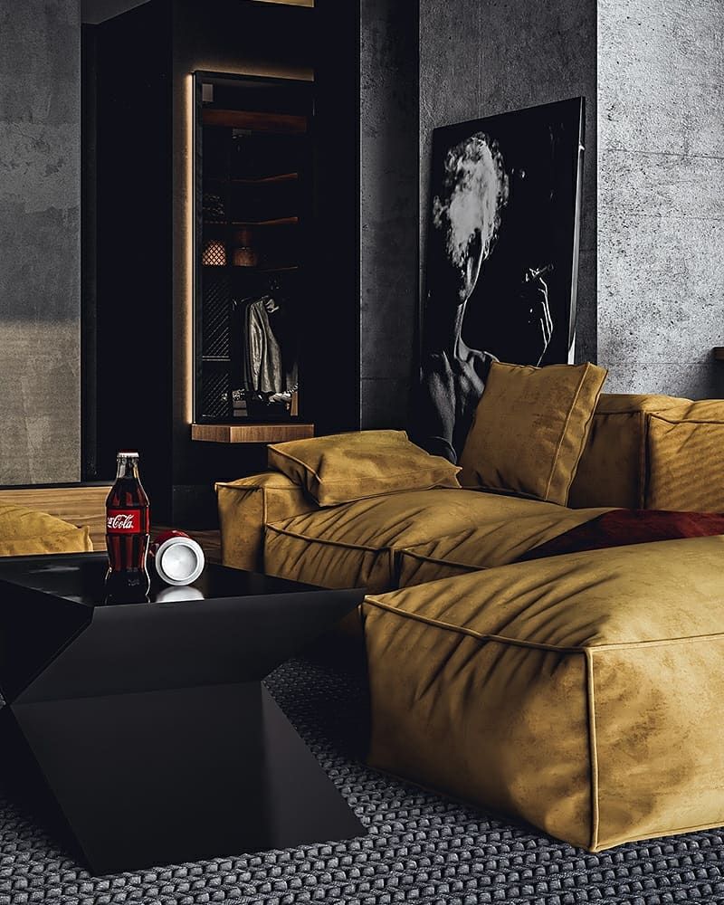 Masculine Loft Design Rugged Industrial Vibe Loft Décor with a Masculine Twist