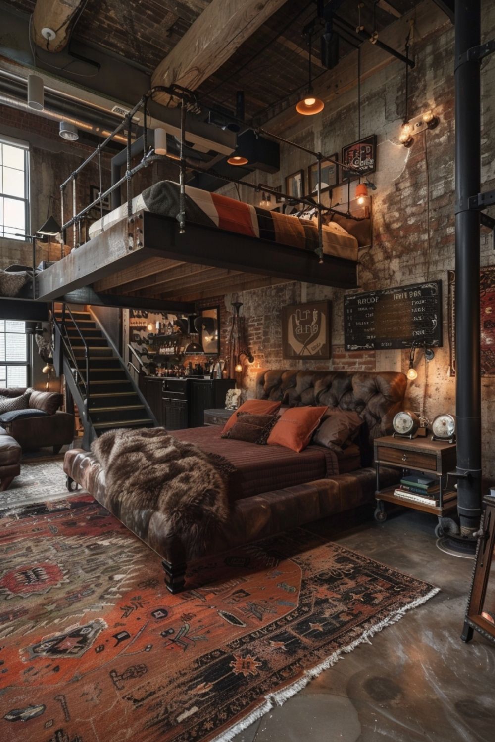 Masculine Loft Design Sophisticated Loft Decor for Men with Style