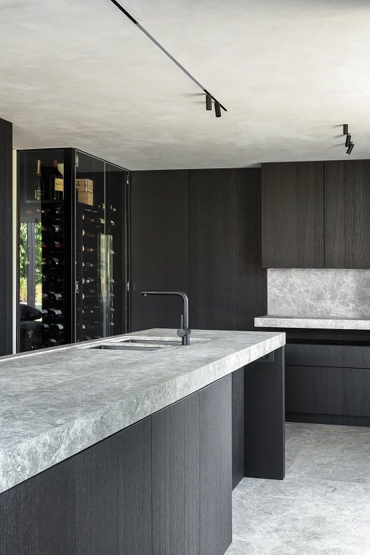 Minimalist Kitchen In Dark Gre Elegant and Chic Dark Grey Kitchen Design for a Sleek Look