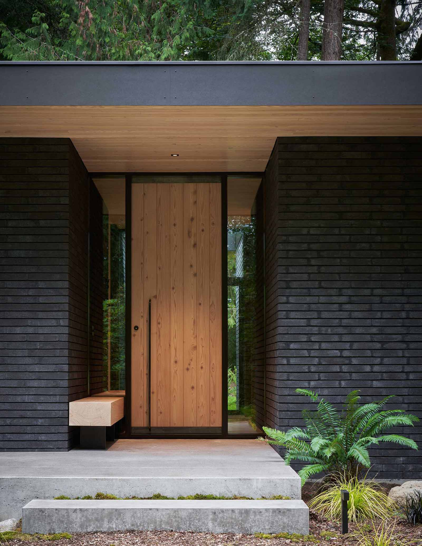 Modern Brick Home With Garden Elegant Brick Residence Embraces Nature’s Beauty in Stylish Garden Setting