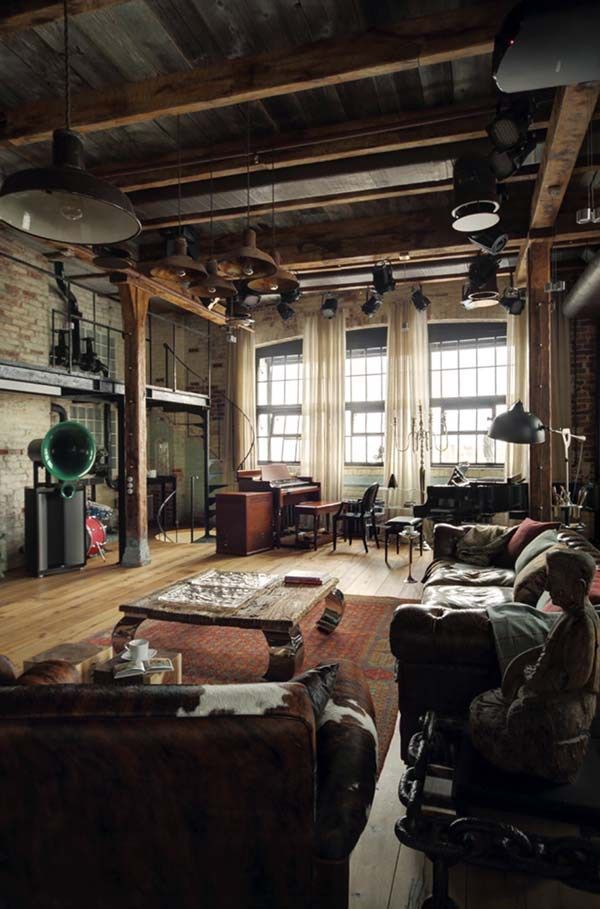 Modern Industrial Apartment Stylish Loft Living in Industrial-Inspired Space