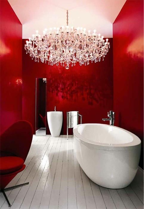 Modern Red Bathroom Furniture Stylish and Contemporary Red Bathroom Furnishings for a Modern Look