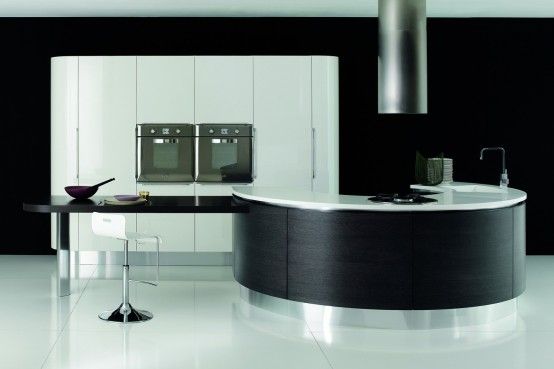 Modern Rounded Kitchen Volare Elegant and Sleek Kitchen Design with Rounded Touches
