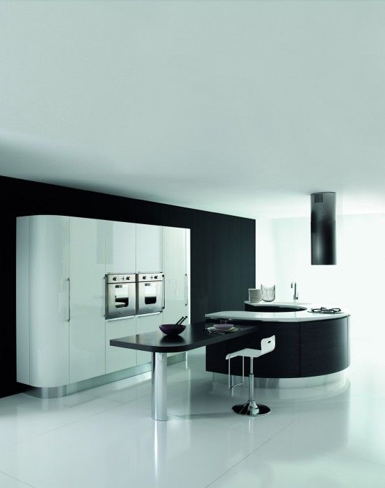 Modern Rounded Kitchen Volare Elevate Your Kitchen with Sleek Curves and Clean Lines