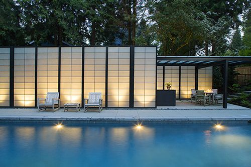 Modern Translucent Pool House Design A Stunning Example of Sleek Pool House Elegance