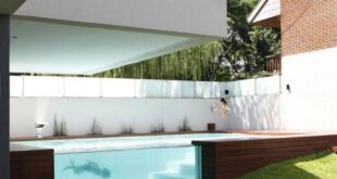 Modern Translucent Pool House Design