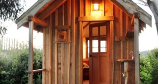 Narrow Wooden Cabin House