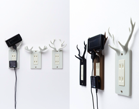 Outlets With Antlers Rustic Chic Decor featuring Stylish Antlers and Home Goods