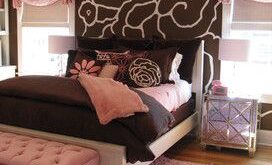 Pink And Chocolate Bedroom Design