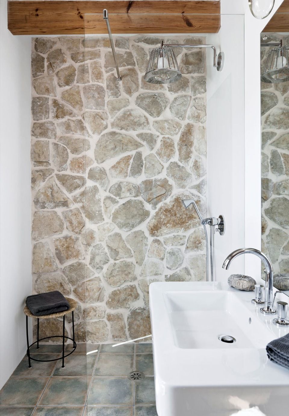 Raw Stone Bathroom Design Natural and Serene Bathroom Decor with Untreated Stone Finishes