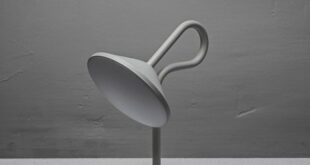 Round Lamp With A Looping Stem