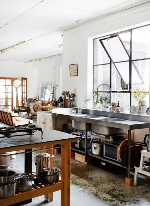 Rustic Loft Kitchen Charmingly Designed Loft Kitchen with a Rustic Vibe