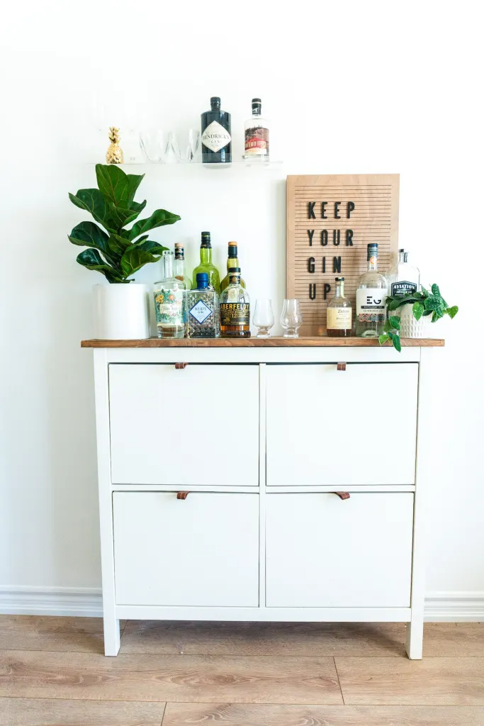 Small Bar Cabinet Compact Stylish Home Bar Option Without Taking Up Tons of Space