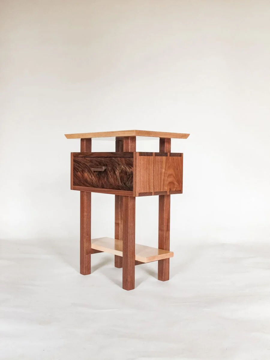 Small Nightstand Of Maple Wood Maple Wood Nightstand for Compact Space Functionality