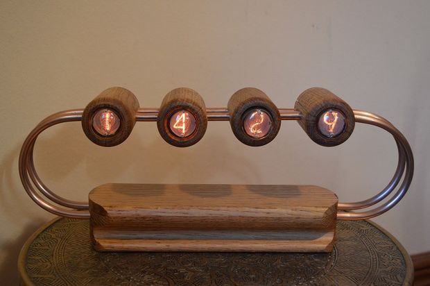 Steampunk Nixie Clock Timepiece Combining Vintage Style and Modern Technology