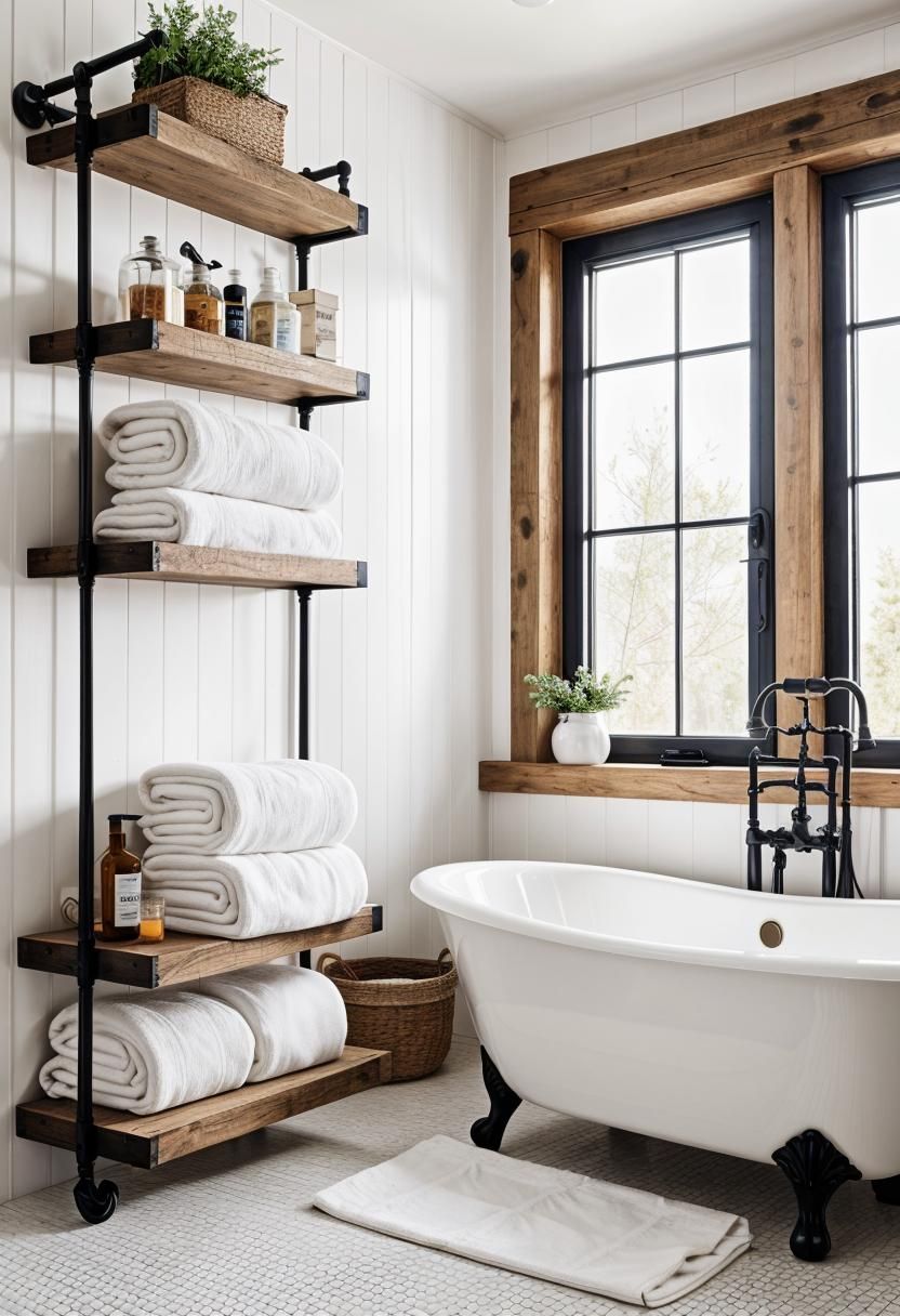 Stylish And Wooden Bathroom Elevate Your Bathroom with Wood Accents and Modern Style