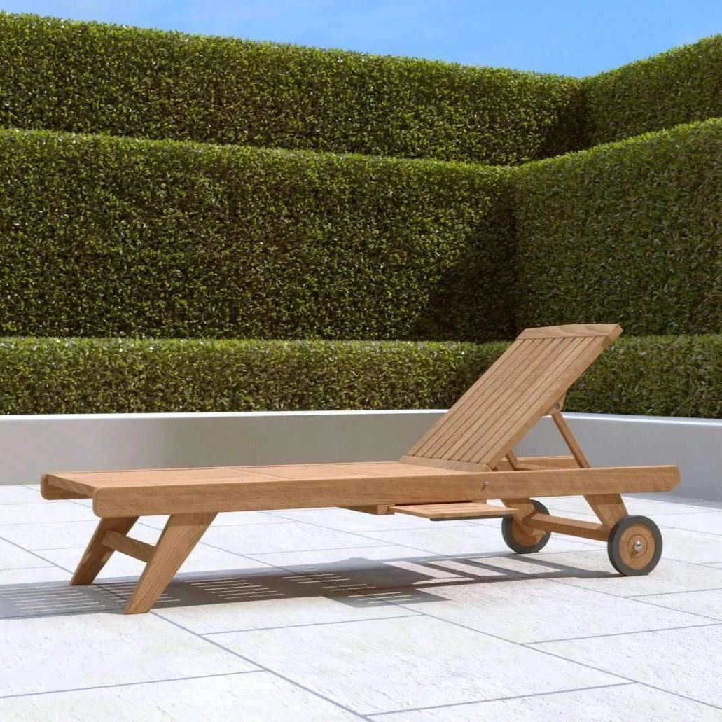 Sun Lounger With Wheels Wheeled Lounger for Ultimate Relaxation on Sunny Days