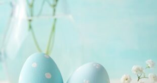 Decor Of Easter In Blue