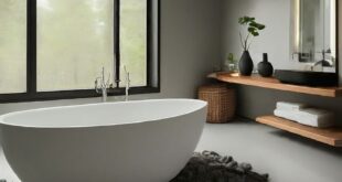 Peaceful Bathroom Design Of Marble