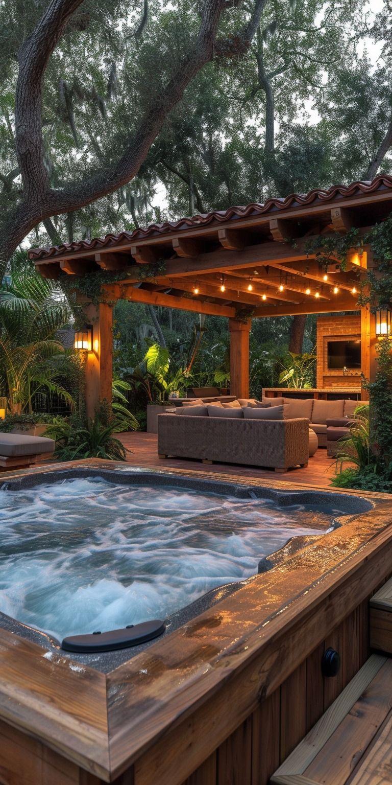 Outdoor Jacuzzi Ultimate Relaxation Spot in Your Backyard