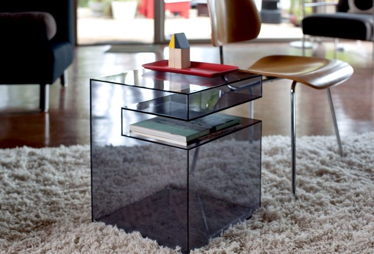 Transparent Tracks Table Innovative Table Design Showcases Sleek Transparency and Modern Style