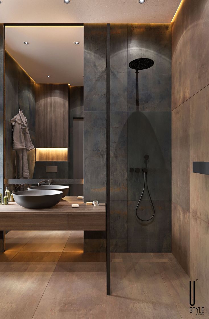 Two Contrasting Bathroom Designs Showcasing Modern Minimalism and Vintage Charm