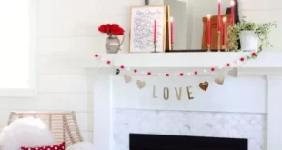 Valentines Day Mantel Decor