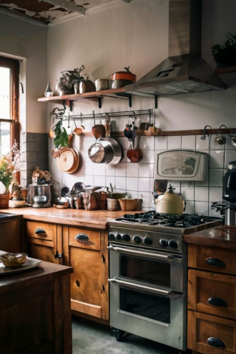 Vintage Wooden Kitchen Island Rustic Charm: Wooden Kitchen Island Revival