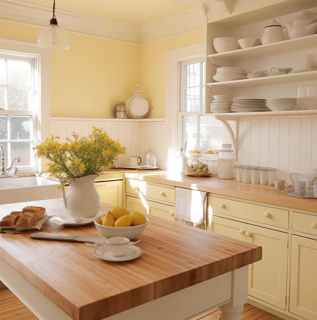 White And Yellow Kitchen Design Bright and Cheerful Kitchen Design with White and Yellow Accents