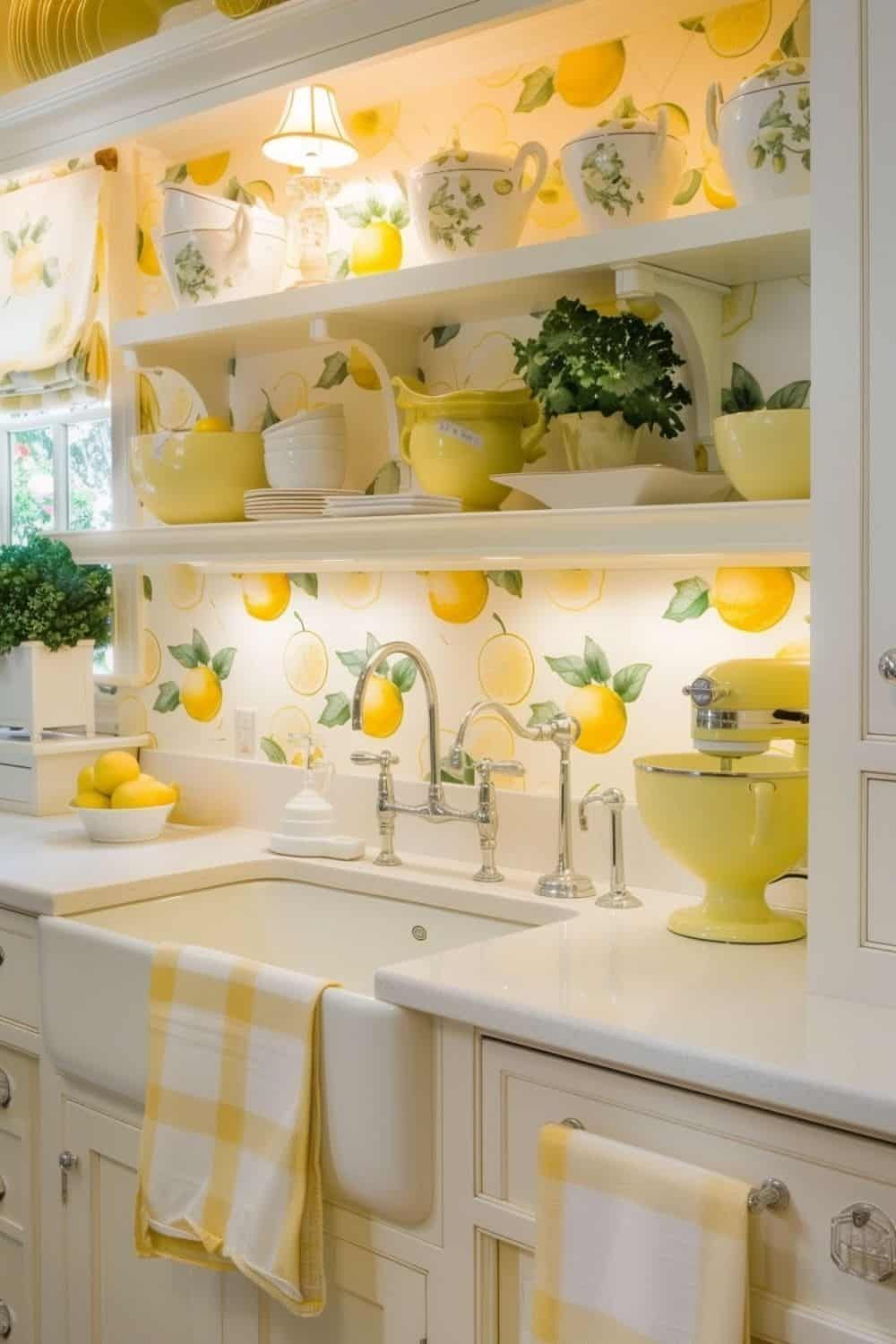 White And Yellow Kitchen Design Stylish Kitchen Decor with White and Yellow Accents