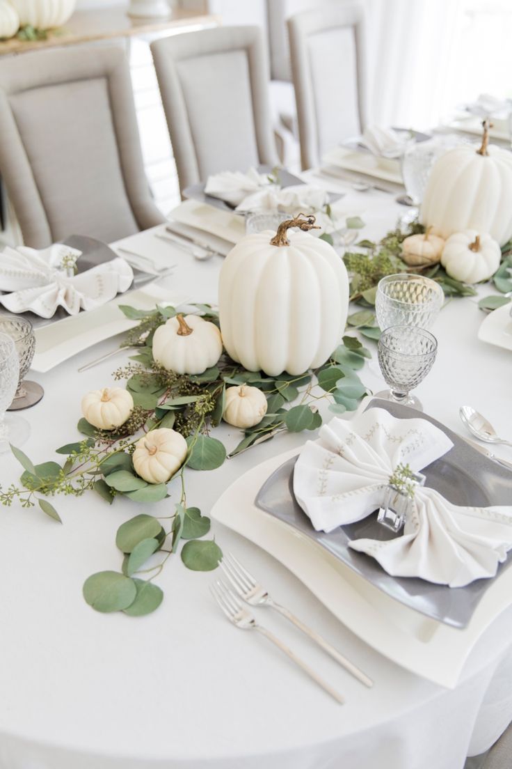 White Thanksgiving Decor Elegant and Serene Thanksgiving Decor in Shades of White
