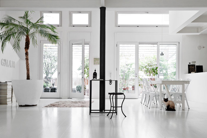 All-White Scandinavian House With A Patio - DigsDi