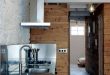 Narrow Apartment set-white aesthetics with a rustic touch .