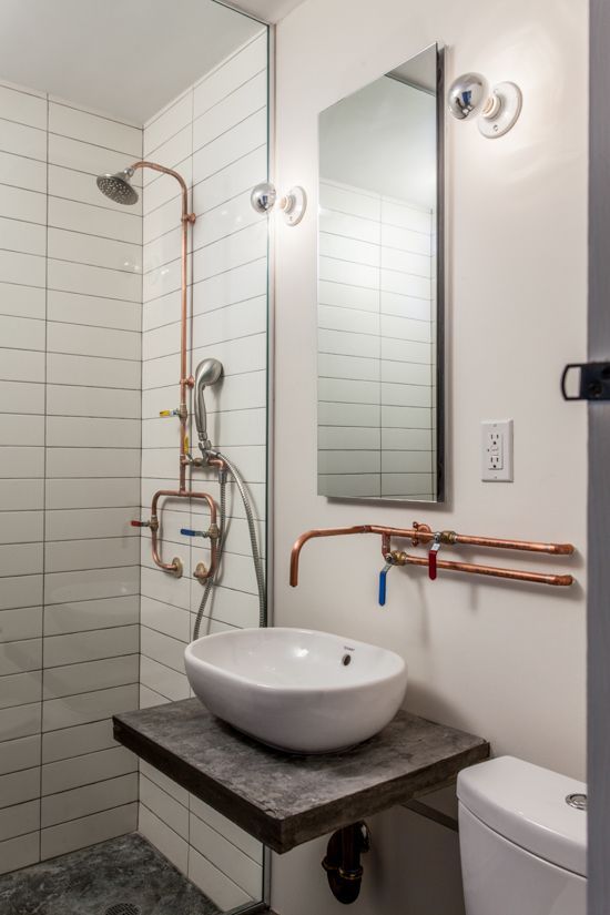 exposed copper plumbing - Google Search | Shower plumbing .