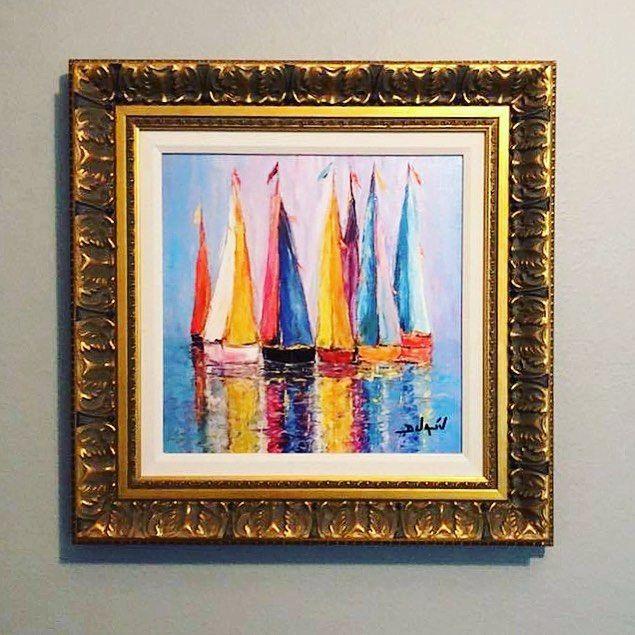 Duaiv' peaceful sailboats add an element of calm to a home gallery .