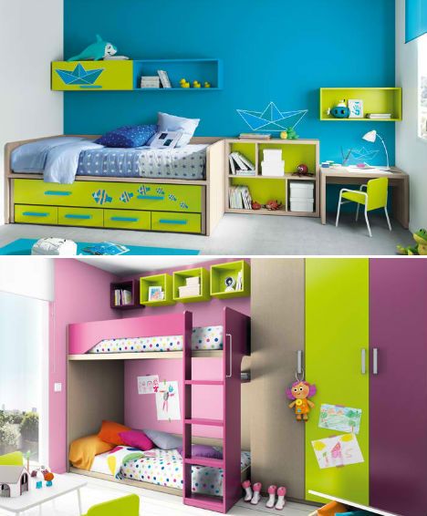 Compact & Colorful Kids Room Design Ideas by KIBUC | Modern kids .