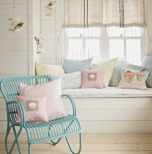 35 Beautiful And Cozy Nooks By The Window | Pastel home decor .