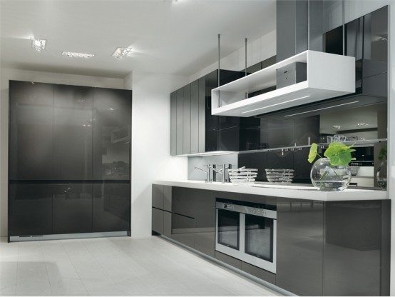 Black and White Kitchen Designs - Longline from Salvarani - DigsDi
