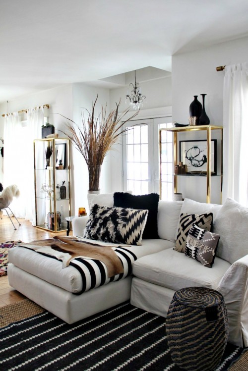 Black And White Living Rooms