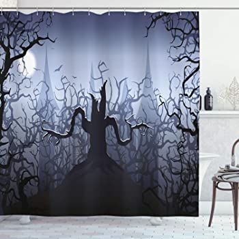 Amazon.com: Halloween Decorations Shower Curtain by Ambesonne .