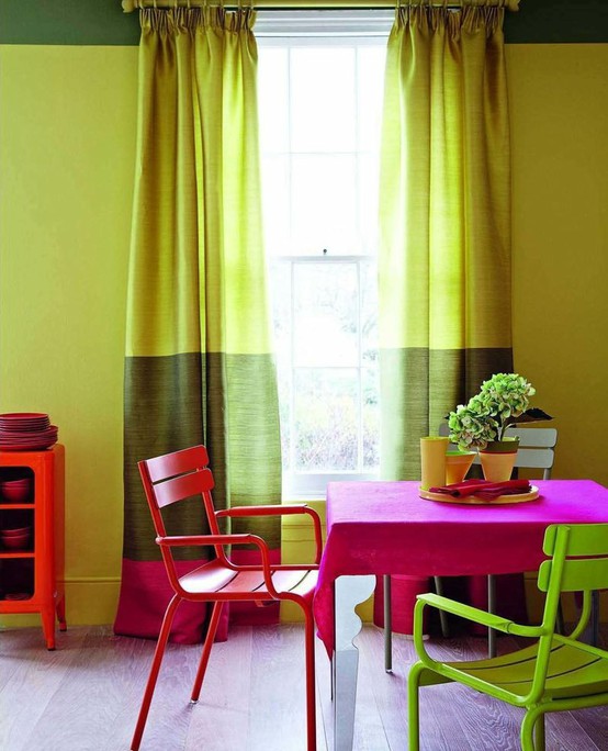 39 Bright And Colorful Dining Room Design Ideas - DigsDi