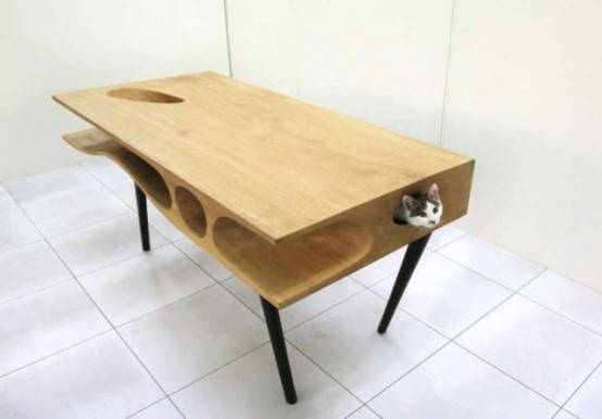 CATable: A Modern Desk For You And Your Cat - DigsDi