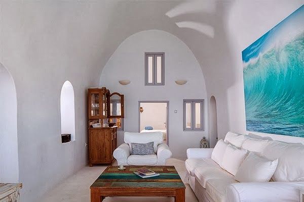 Luxury Life Design: Cave like Villa in Santorini | Small space .