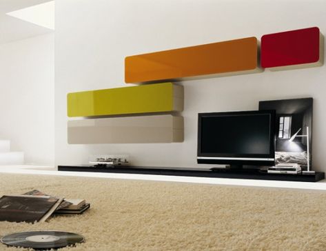 Colored Glass Wall Units and Sideboards - Glass Day Collection .