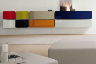 Colored Glass Wall Units and Sideboards - Glass Day Collection .