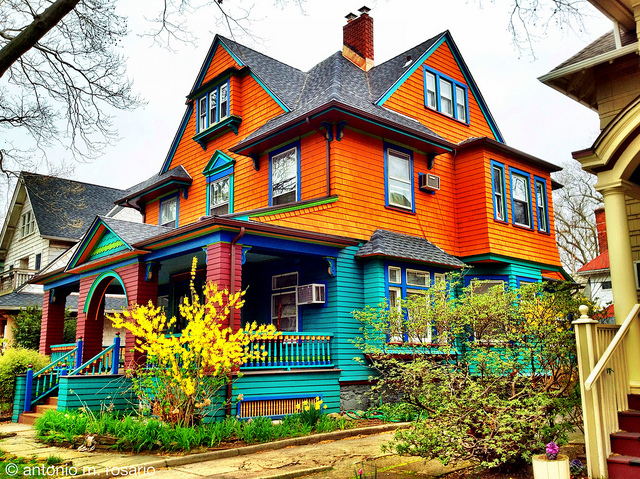 Colorful Houses of Ditmas Park in Spri