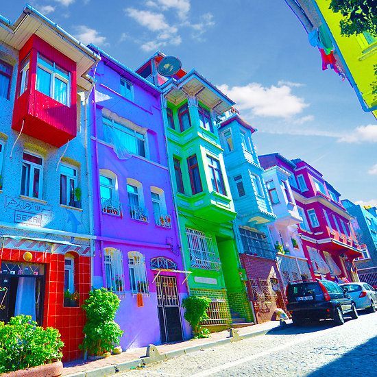 Old Colorful Houses - Istanbul by kyrenian | House colors, Rainbow .