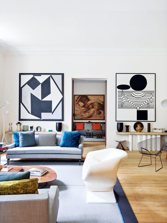 Colorful Paris Home With Artwork Collections - DigsDi