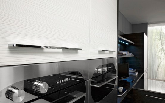 Contemporary Black And White Kitchen - Asia By Futura Cucine .