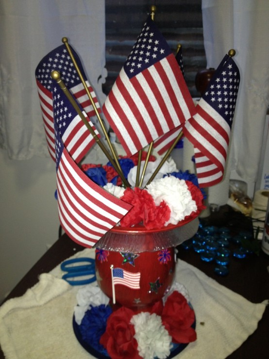 53 Cool 4th July Centerpieces In National Colors - DigsDi